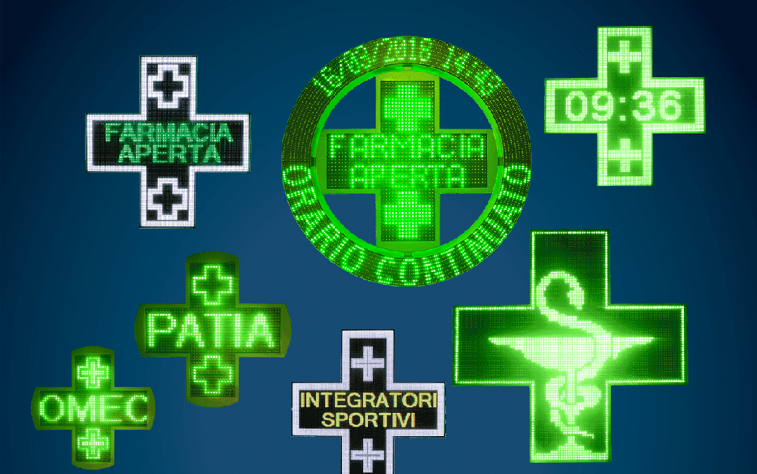 Croci led per farmacie