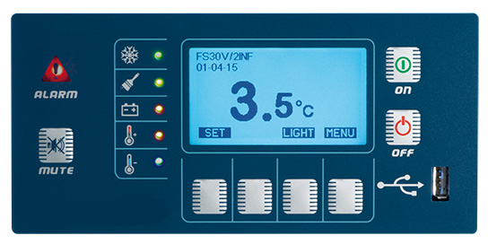 pannello di controllo con data logger